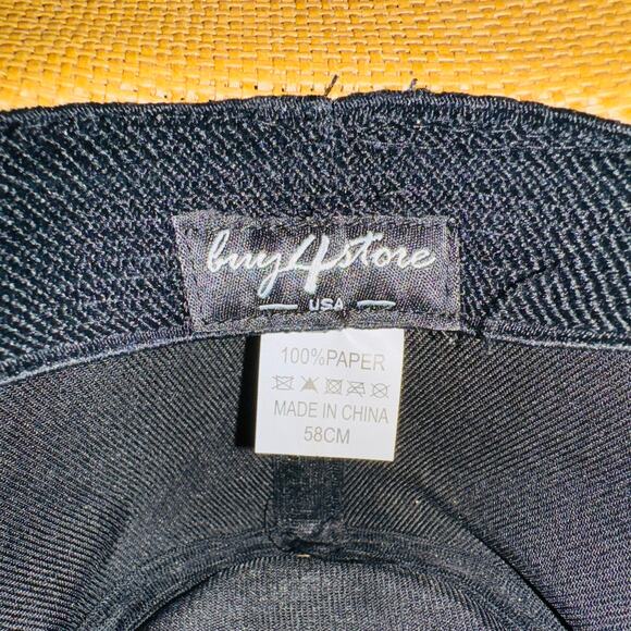 Paper Straw Brown Cowboy Hat with Star Leather Laced Band NEW - Picture 8 of 10